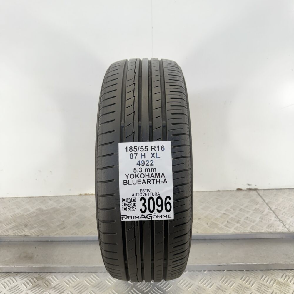 Gomma Usata 185 55 R16 XL 87H Yokohama BluEarth-A 76% Estivo