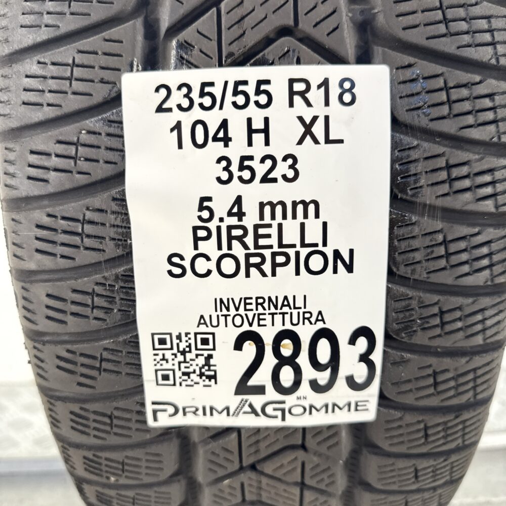 Gomma Usata 235 55 R18 XL 104H Pirelli Scorpion Invernale - immagine 3
