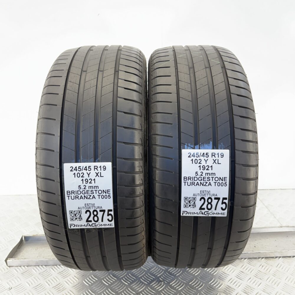 Gomme Usate 245 45 R19 XL 102Y Bridgestone Turanza T005 74% Estive