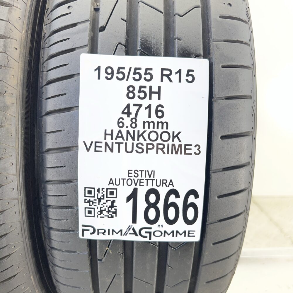 Pneumatici Usati 195 55 R15 85H HANKOOK Ventus Prime3 97% Estive - immagine 3
