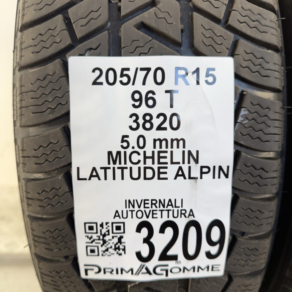 Gomme Usate 205 70 R15 96T Michelin Latitude Alpin 71% Invernali - immagine 3