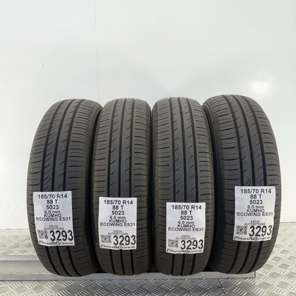 Gomme Usate 185 70 R14 88T Kumho Ecowing ES31 86% Estive