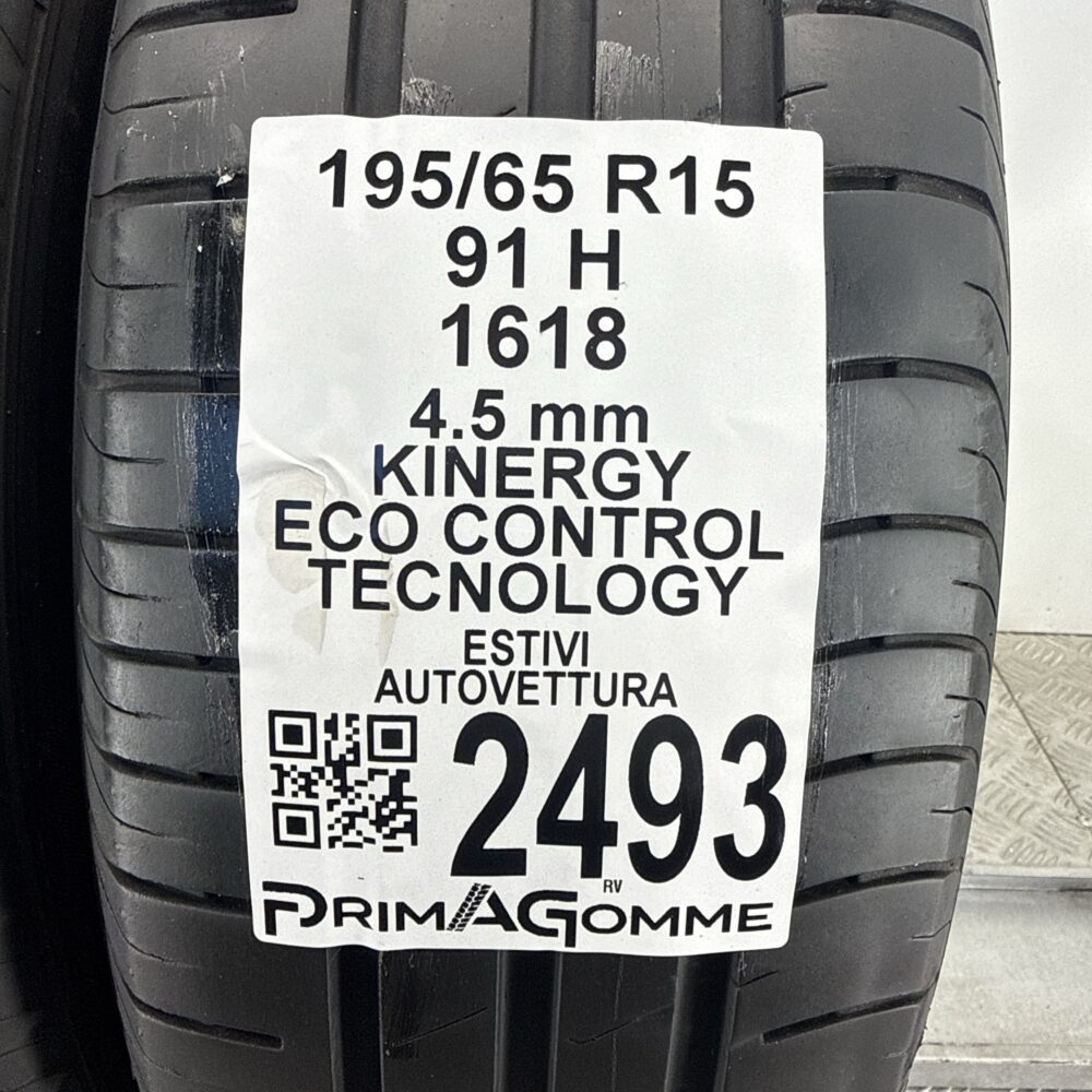 Gomme Usate 195 65 R15 91H Hankook Kinergy Eco Control Tecnology Estive - immagine 3