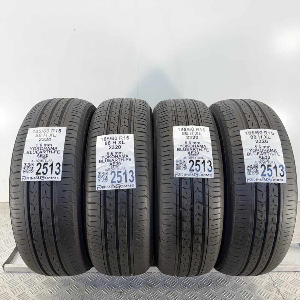 Gomme Usate 185 60 R15 XL 88H Yokohama Bluearth-FE AE30 80% Estive
