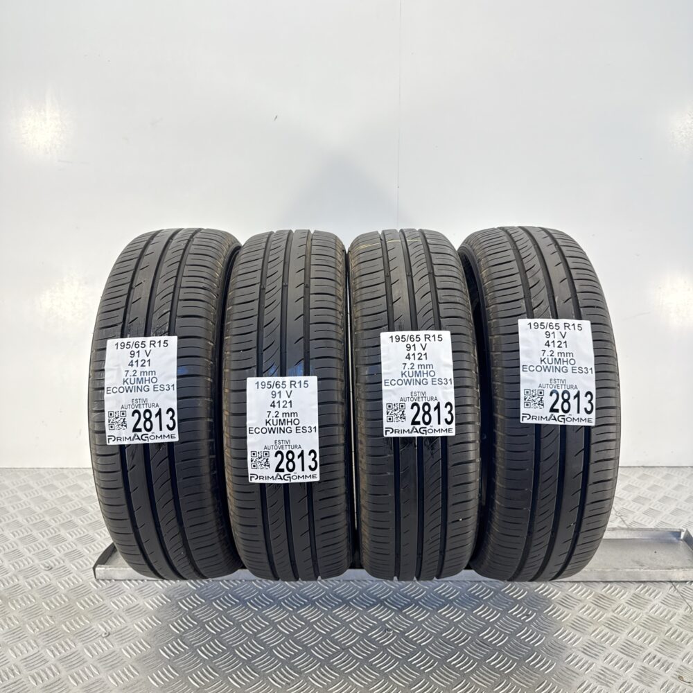 Gomme Usate 195 65 R15 91V Kumho Ecowing ES31 100% Estive