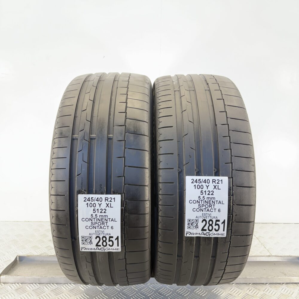 Gomme Usate 245 40 R21 XL 100Y Continental Sport Contact 6 79% Estive - immagine 9