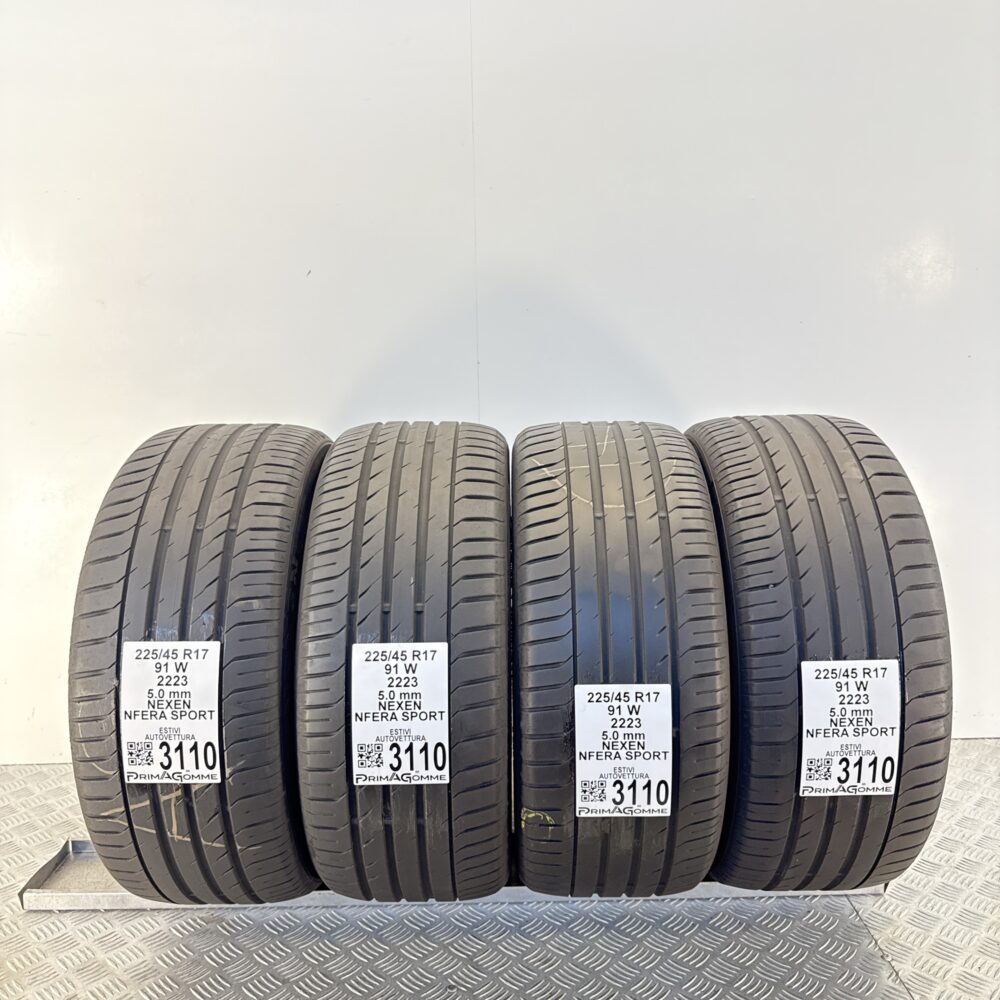 Gomme Usate 225 45 R17 91W Nexen Nfera Sport 71% Estive