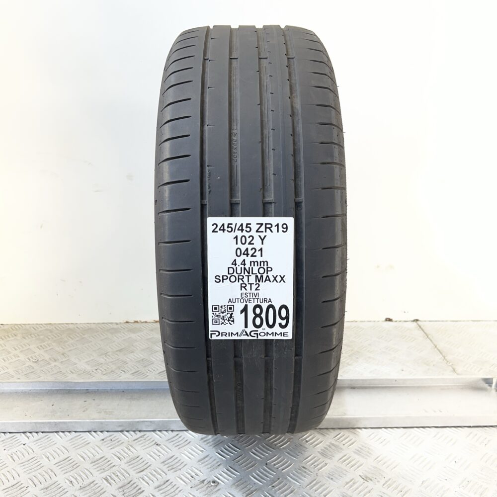 Pneumatico Usato 245 45 ZR19 102Y DUNLOP Sport Maxx RT2 Estivo