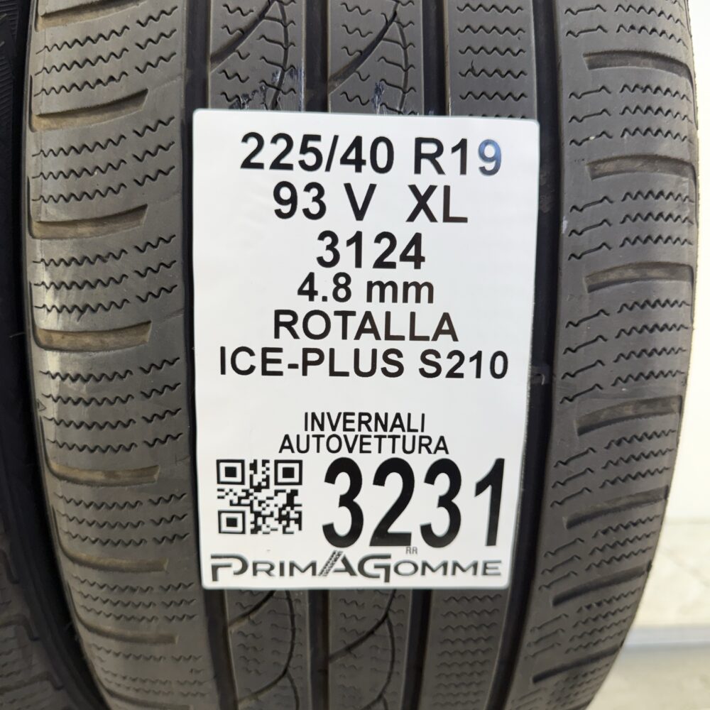 Gomme Usate 225 40 R19 XL 93V Rotalla Ice-Plus S210 Invernali - immagine 3