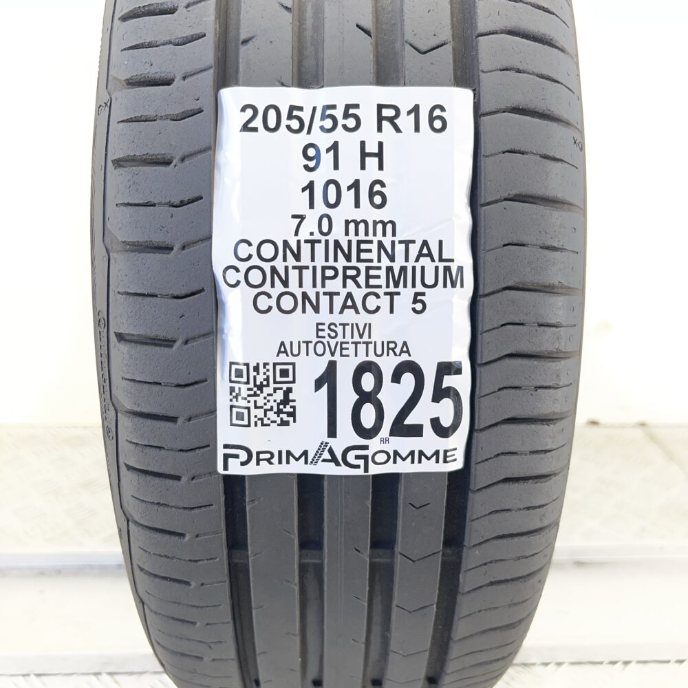 Pneumatico Usato 205 55 R16 91H CONTINENTAL ContiPremiumContact 5 100% Estivo - immagine 3