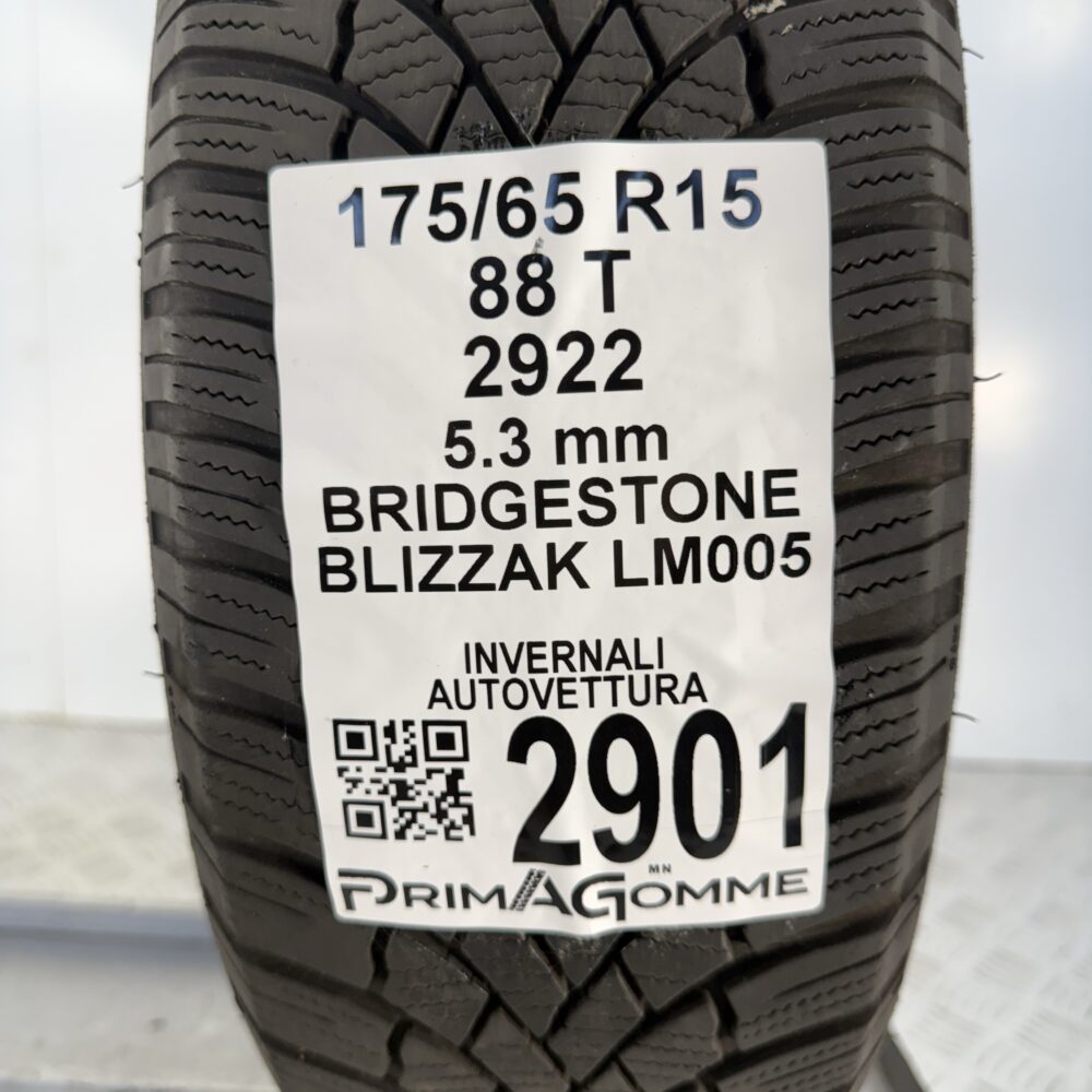Gomma Usata 175 65 R15 88T Bridgestone Blizzak LM005 Invernale - immagine 3