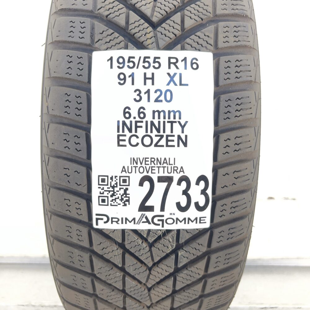 Gomma Usata 195 55 R16 XL 91H Infinity Ecozen 83% Invernale - immagine 3