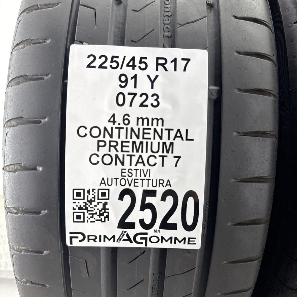 Gomme Usate 225 45 R17 91Y Continental Premium Contact 7 Estive - immagine 3