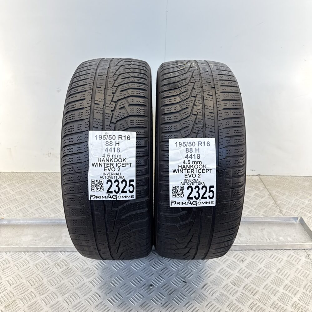 Gomme Usate 195 50 R16 88H Hankook Winter Icept Evo 2 Invernali - immagine 7