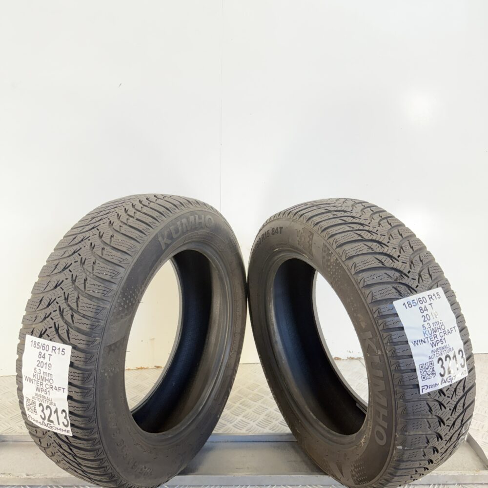 Gomme Usate 185 60 R15 84T Kumho Winter Craft WP51 76% Invernali - immagine 5