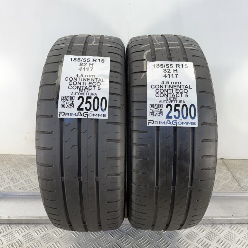 Gomme Usate 185 55 R15 82H Continental Conti Eco Contact 5 Estive