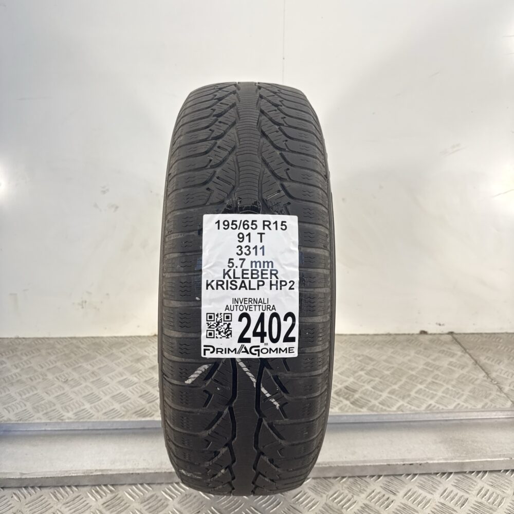 Gomma Usata 195 65 R15 91T Kleber Krisalp HP2 71% Invernale