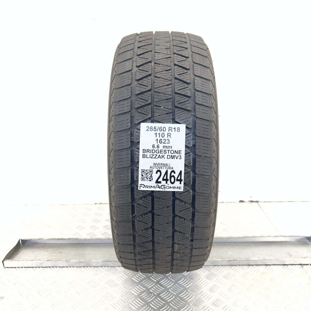 Gomma Usata 265 60 R18 110R Bridgestone Blizzak DMV3 83% Invernale