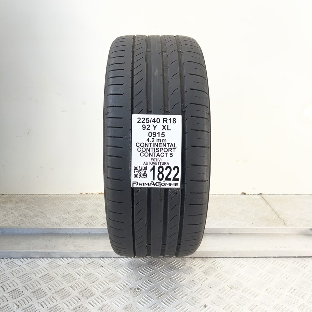 Pneumatico Usato 225 40 R18 XL 92Y CONTINENTAL ContiSportContact 5 Estivo
