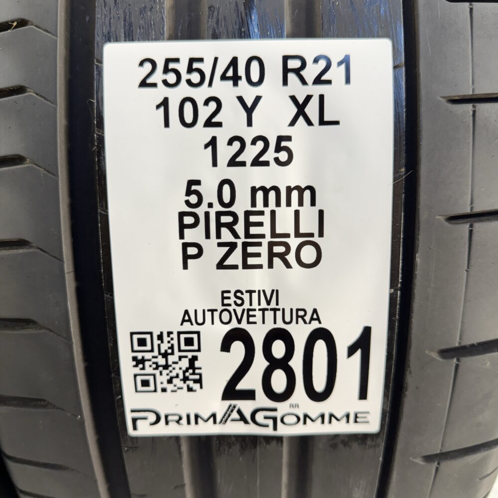 Gomme Usate 255 40 R21 XL 102Y Pirelli P Zero 71% Estive - immagine 3