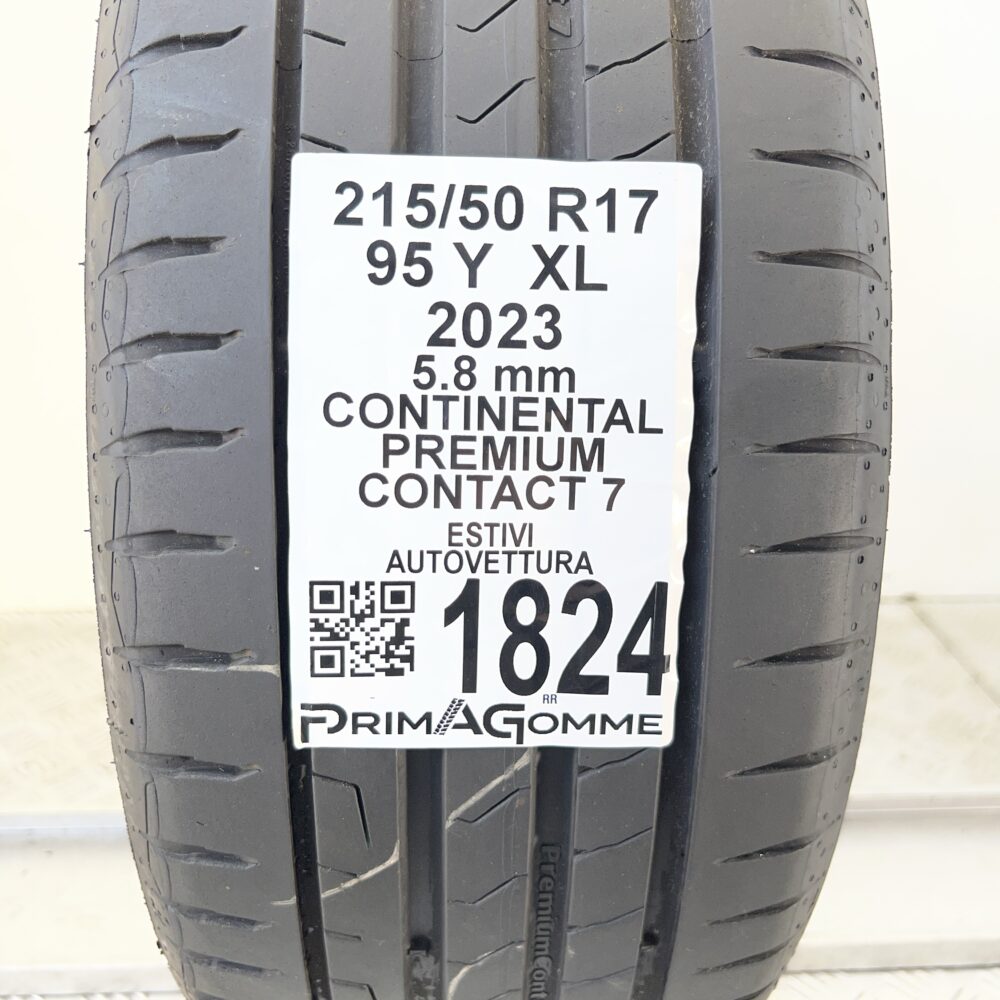 Pneumatico Usato 215 50 R17 XL 95Y CONTINENTAL Premium Contact 7 83% Estivo - immagine 3