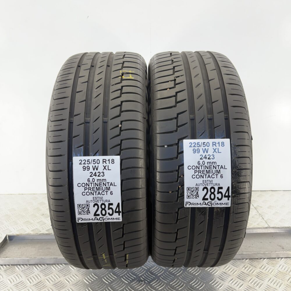 Gomme Usate 225 50 R18 XL 99W Continental Premium Contact 6 86% Estive