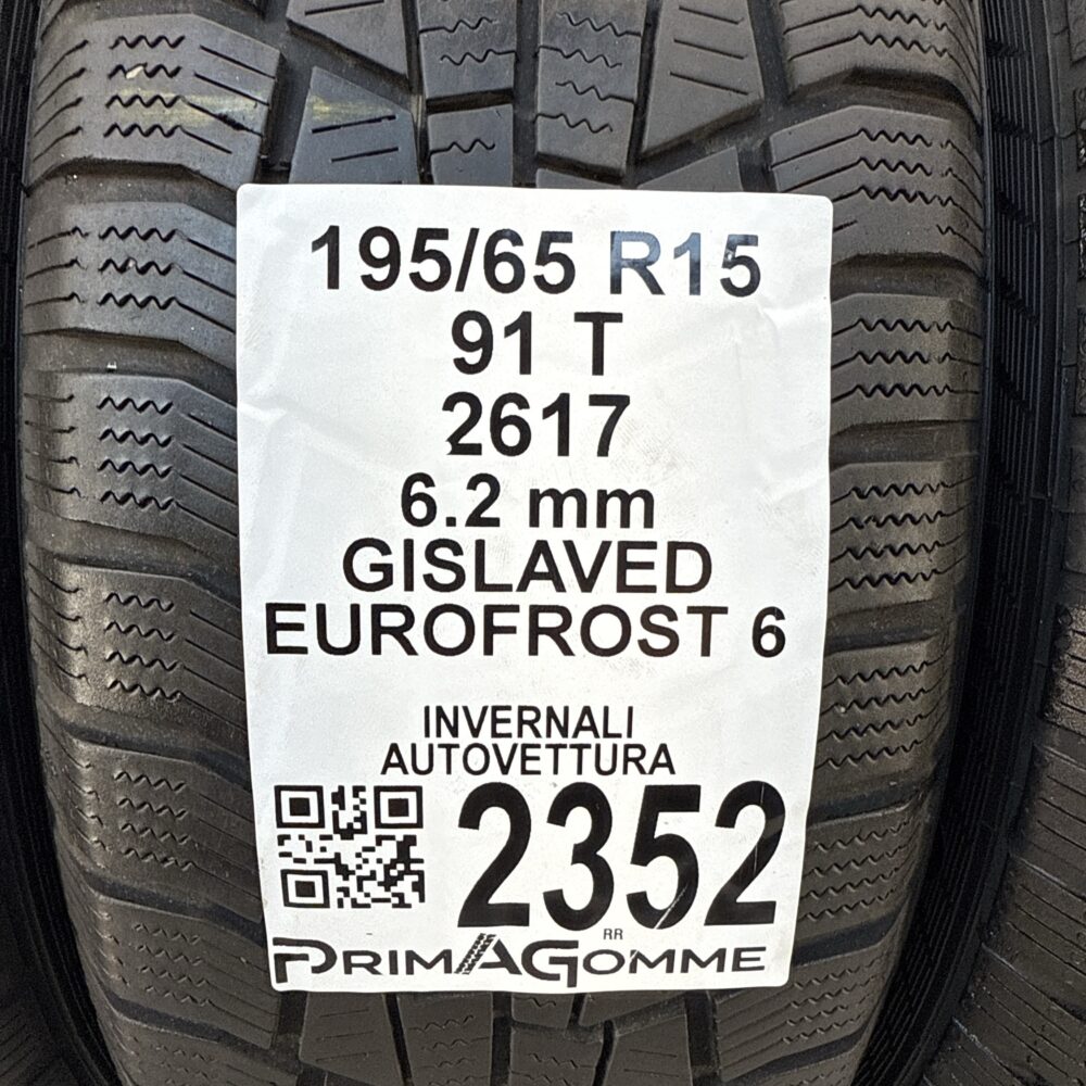 Gomme Usate 195 65 R15 91T Gislaved Eurofrost 6 78% Invernali - immagine 3