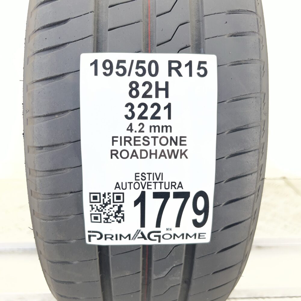 Pneumatico Usato 195 50 R15 82H Firestone Roadhawk Estivo - immagine 3
