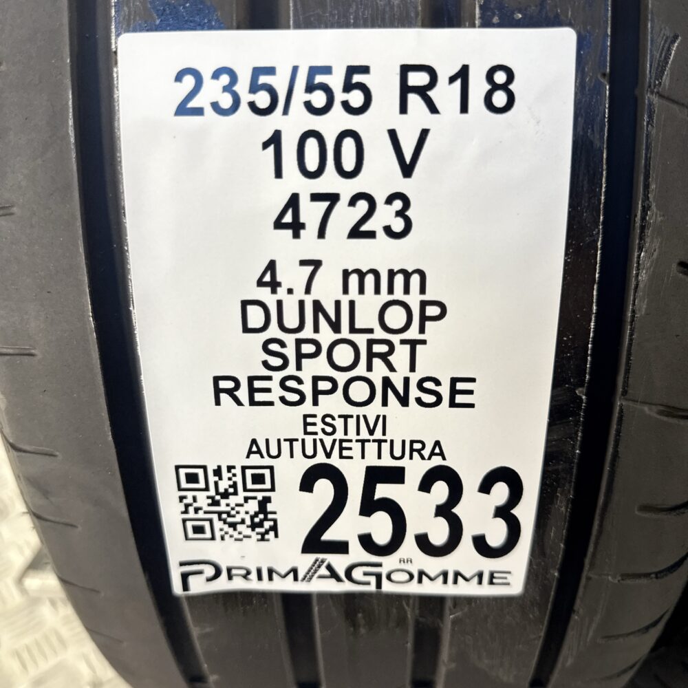 Gomme Usate 235 55 R18 100V Dunlop Sport Response Estive - immagine 3