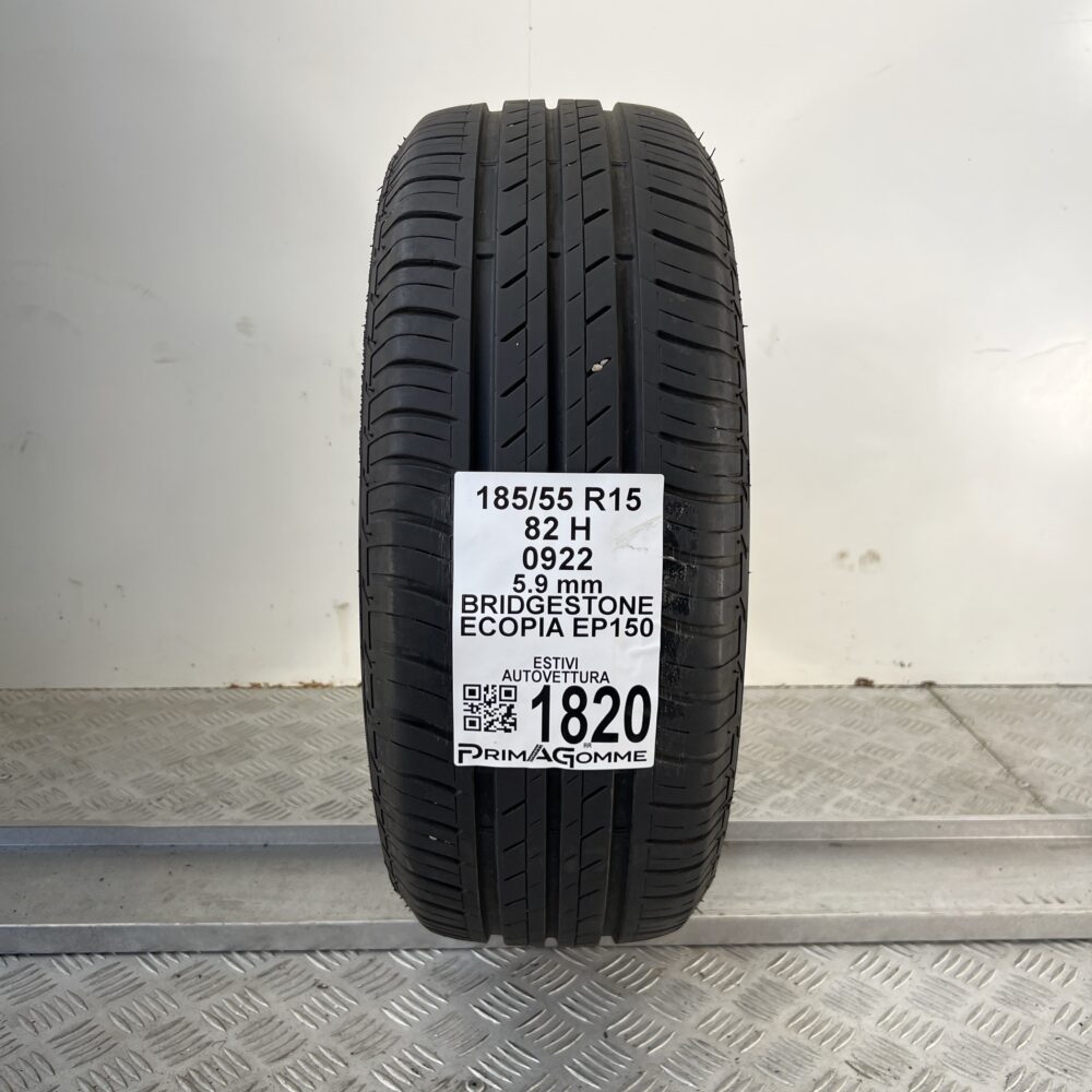 Pneumatico Usato 185 55 R15 82H BRIDGESTONE Ecopia EP150 84% Estivo