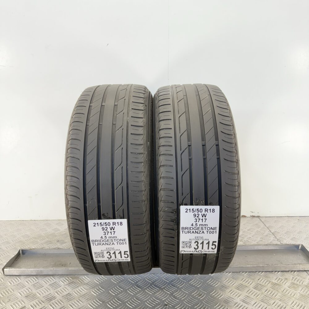 Gomme Usate 215 50 R18 92W Bridgestone Turanza T001 Estive