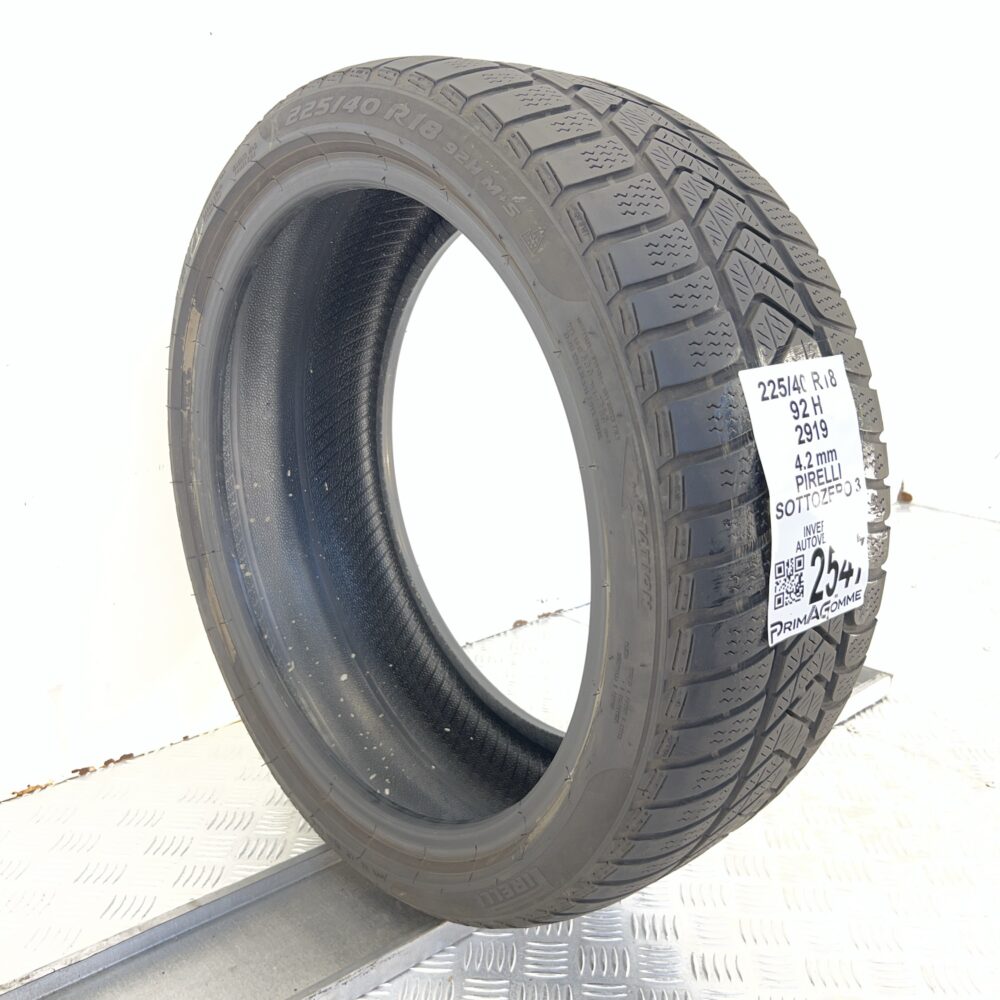Gomma Usata 225 40 R18 92H Pirelli Sottozero 3 Invernale - immagine 4