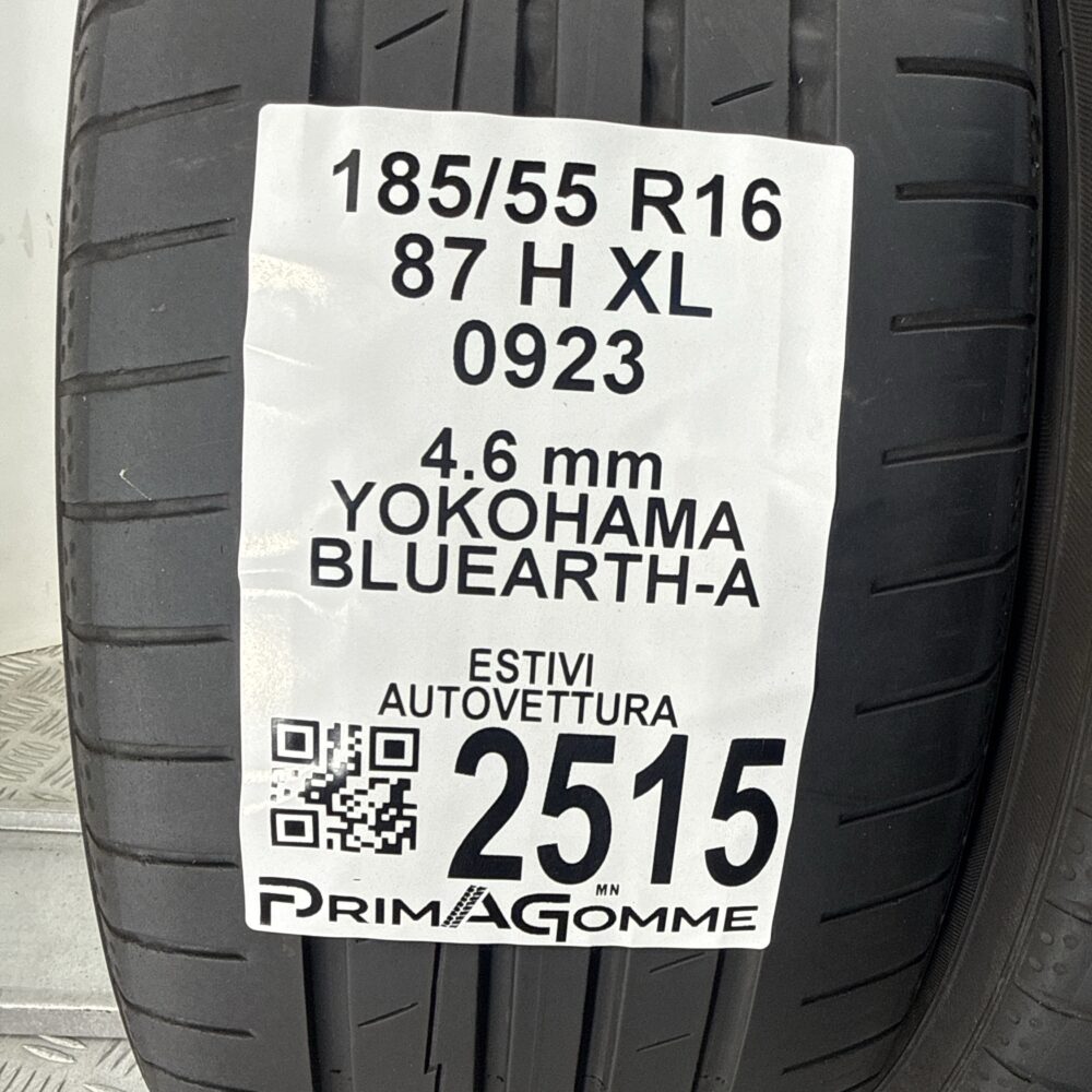 Gomme Usate 185 55 R16 XL 87H Yokohama BluEarth-A Estive - immagine 3