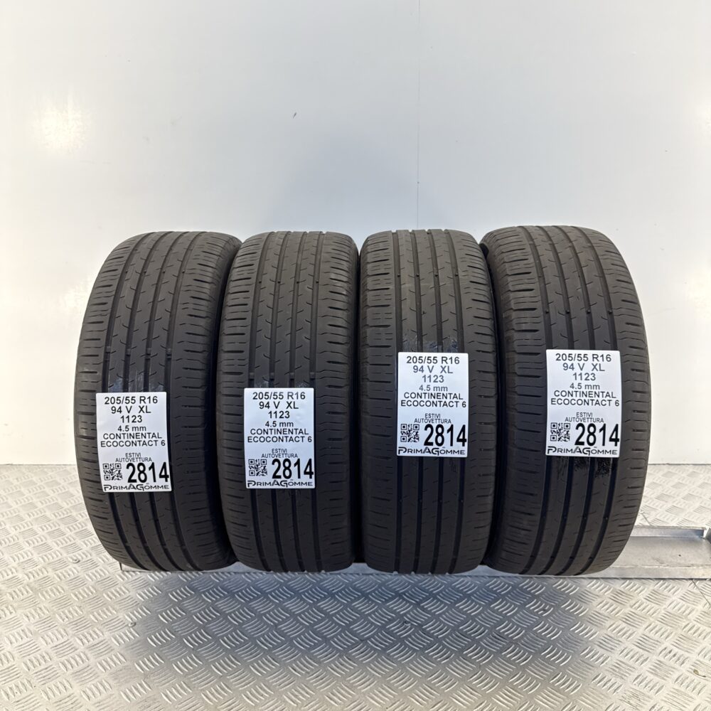 Gomme Usate 205 55 R16 XL 94V Continental EcoContact 6 Estive