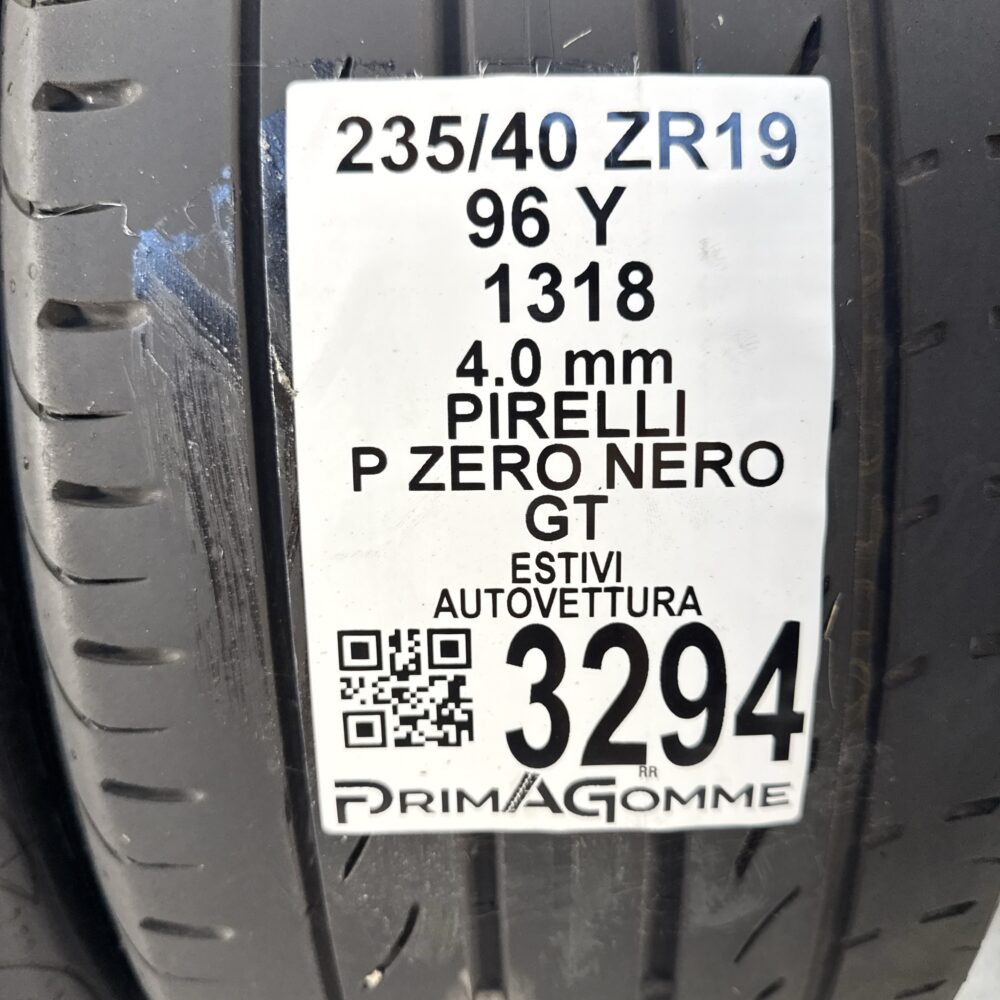 Gomme Usate 235 40 ZR19 96Y Pirelli P Zero Nero GT Estive - immagine 3