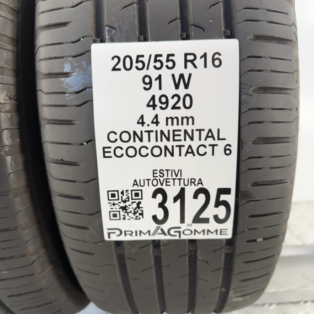 Gomme Usate 205 55 R16 91W Continental EcoContact 6 Estive - immagine 3