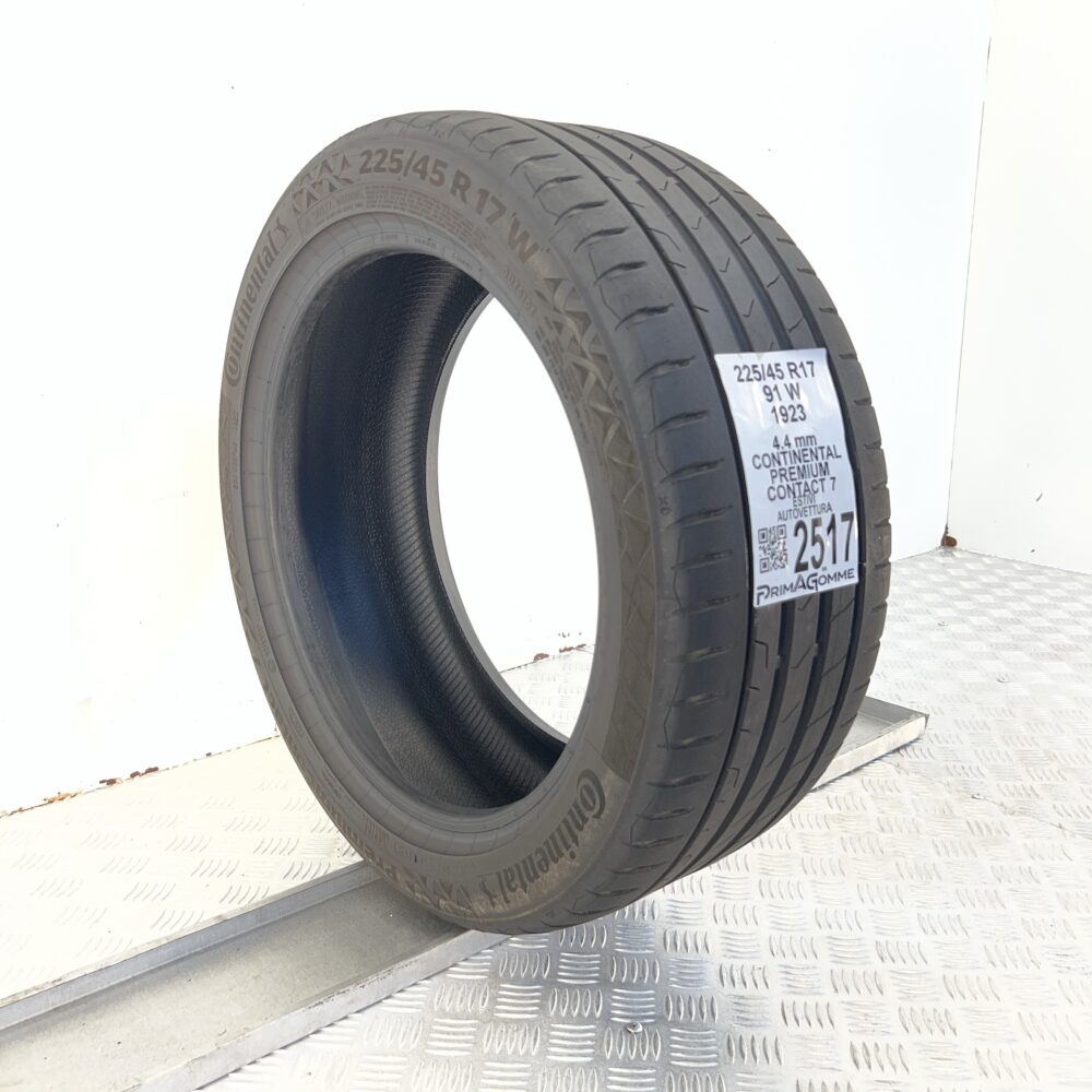 Gomma Usata 225 45 R17 91W Continental Premium Contact 7 Estivo - immagine 4