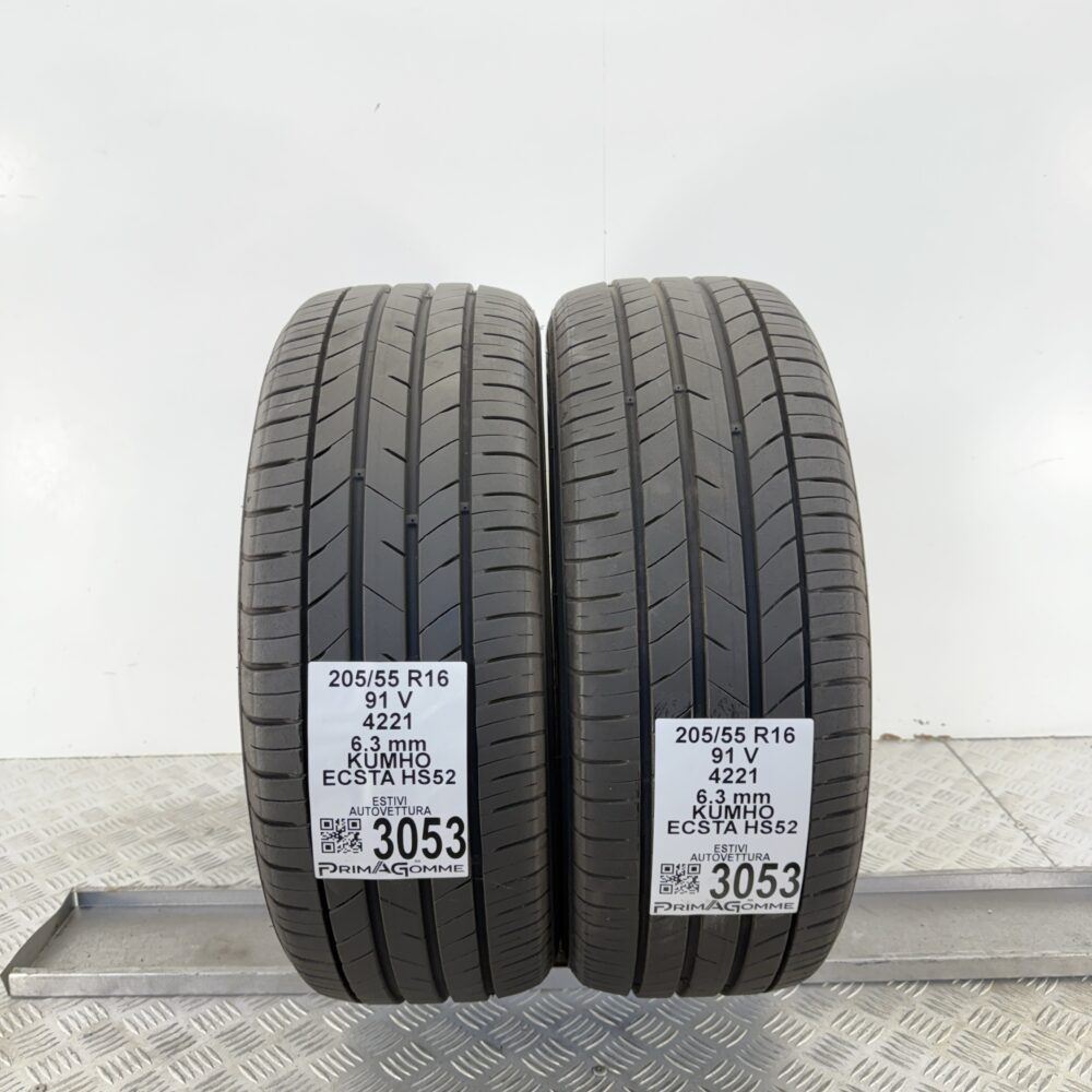 Gomme Usate 205 55 R16 91V Kumho Ecsta HS52 90% Estive