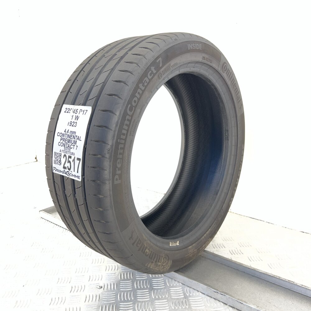 Gomma Usata 225 45 R17 91W Continental Premium Contact 7 Estivo - immagine 5