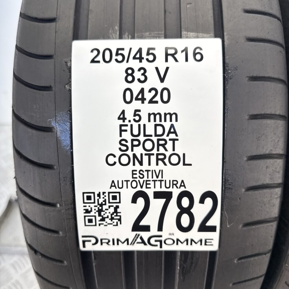 Gomme Usate 205 45 R16 83V Fulda Sport Control Estive - immagine 3