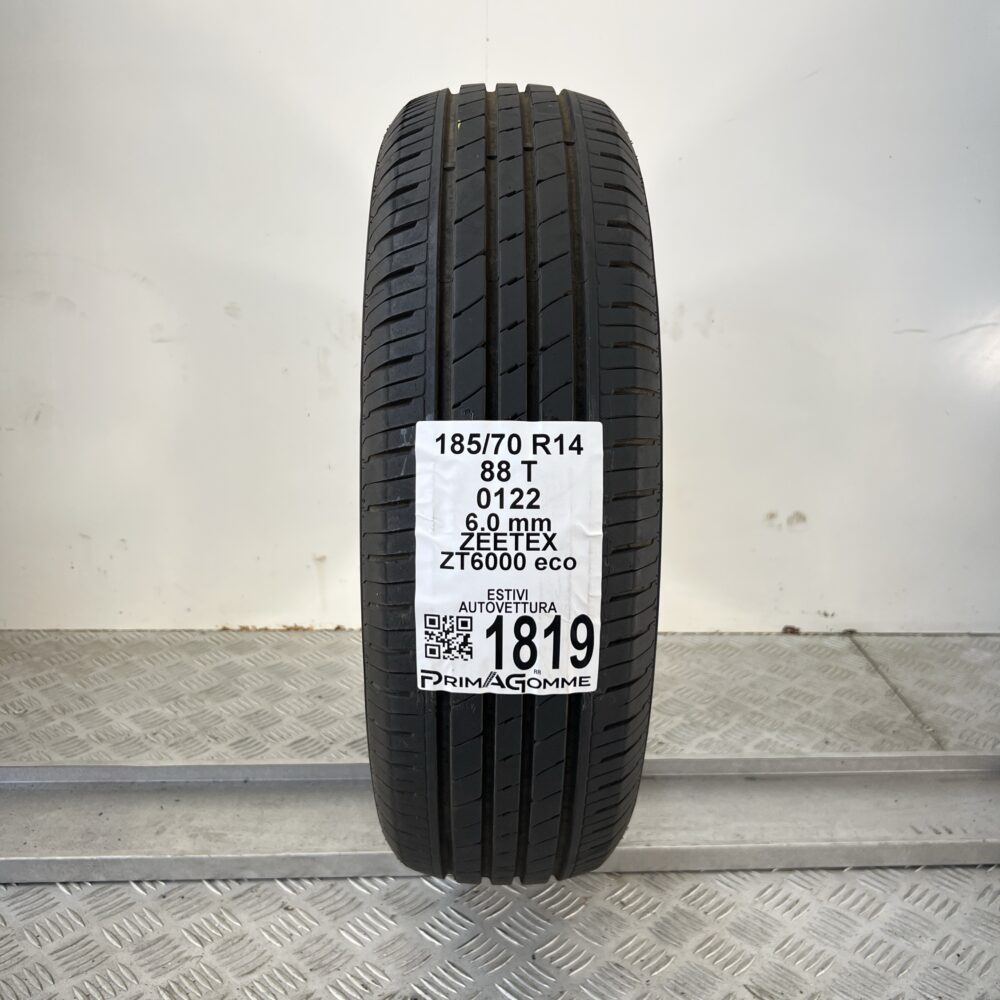 Pneumatico Usato 185 70 R14 88T ZEETEX ZT6000 eco 86% Estivo