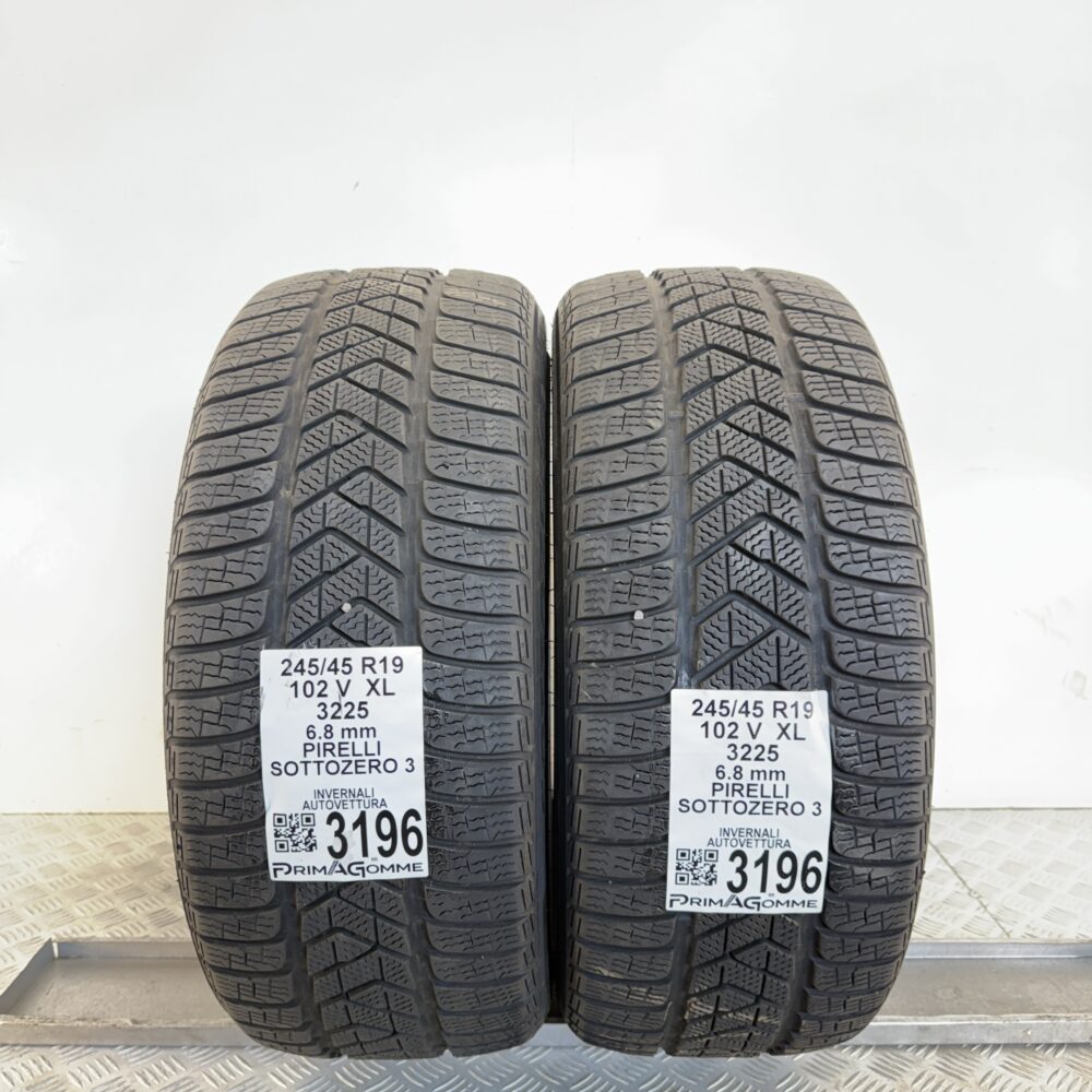 Gomme Usate 245 45 R19 XL 102V Pirelli Sottozero 3 97% Invernali