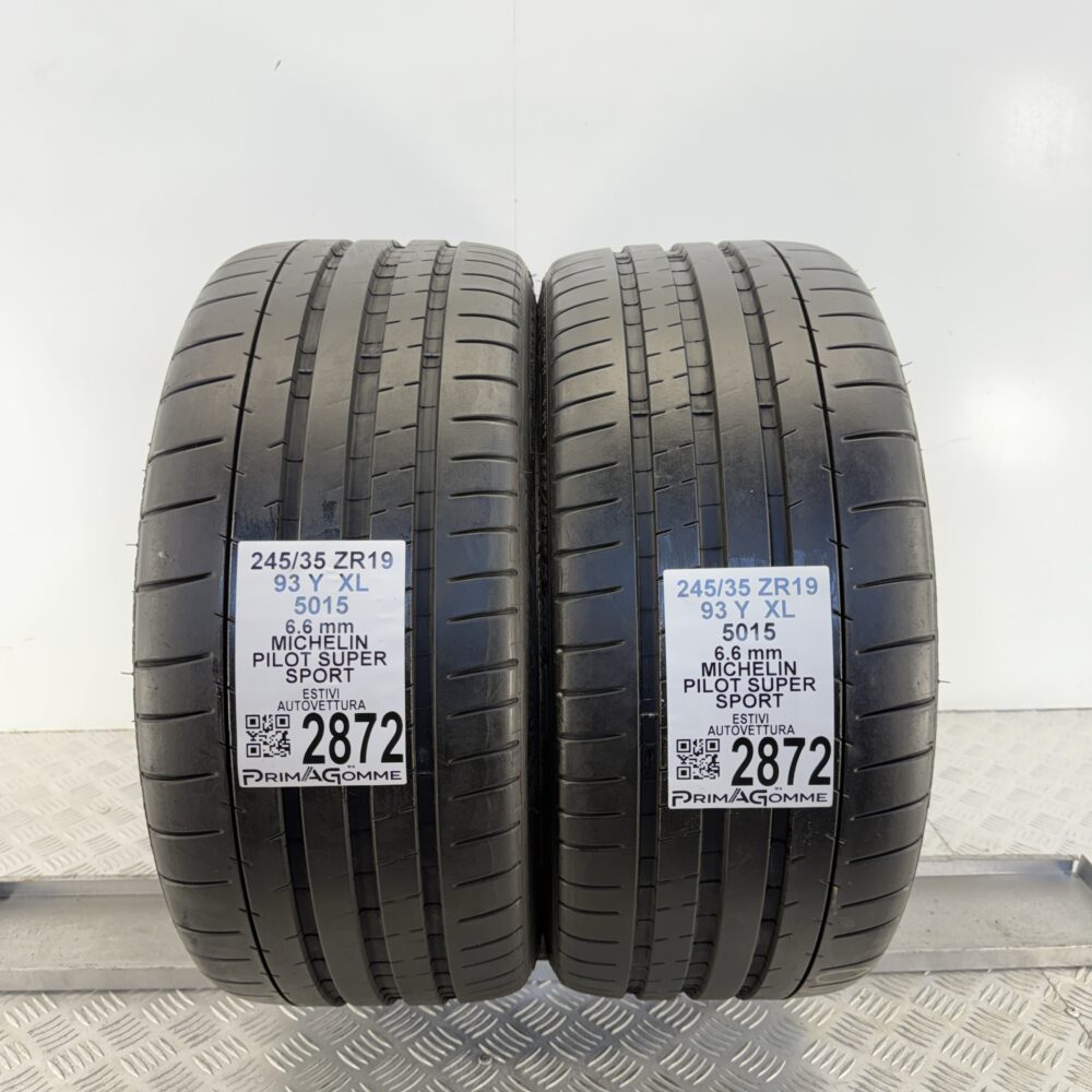 Gomme Usate 245 35 ZR19 XL 93Y Michelin Pilot Super Sport 94% Estive
