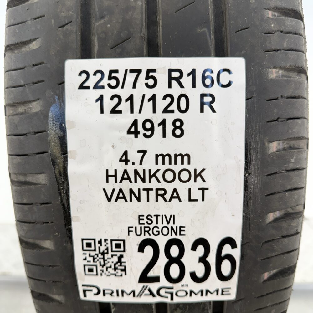 Gomma Usata 225 75 R16C 121/120R Hankook Vantra LT Estivo - immagine 3