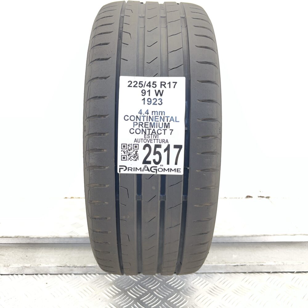 Gomma Usata 225 45 R17 91W Continental Premium Contact 7 Estivo