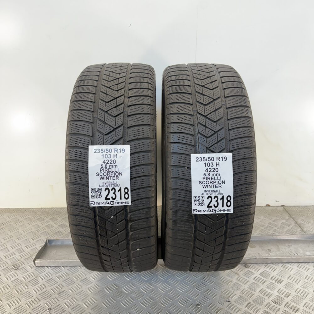 Gomme Usate 235 50 R19 103H Pirelli Scorpion Winter 83% Invernali
