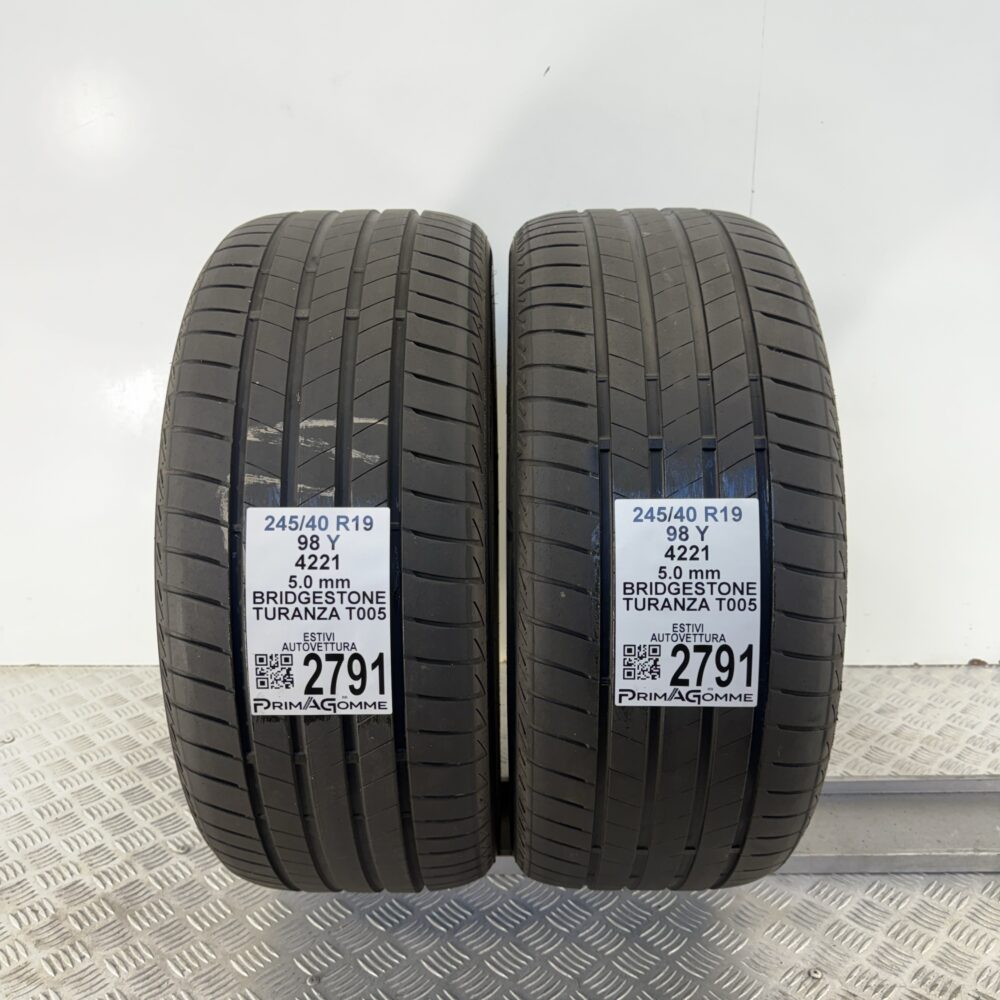 Gomme Usate 245 40 R19 98Y Bridgestone Turanza T005 71% Estive - immagine 4