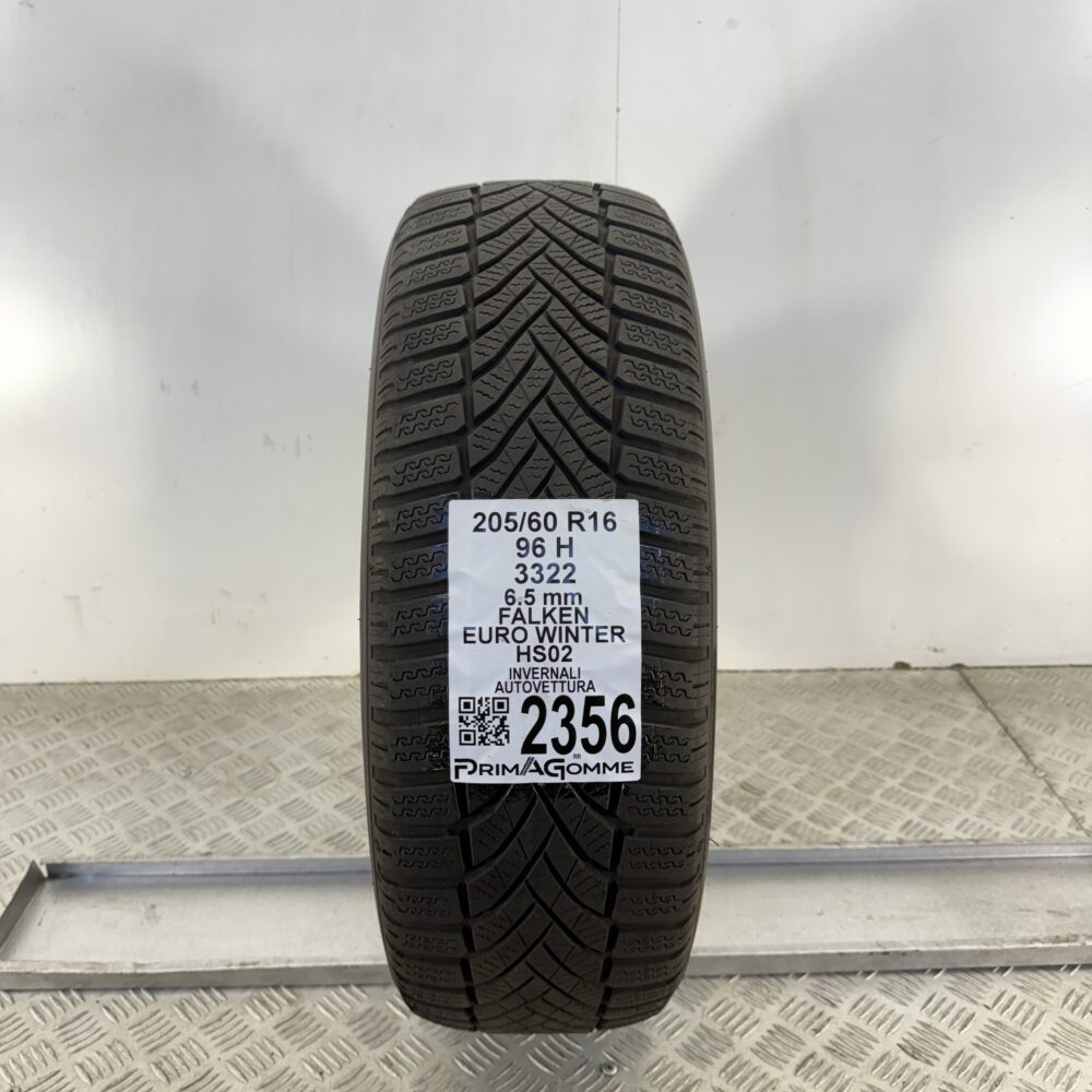Gomma Usata 205 60 R16 96H Falken Euro Winter HS02 81% Invernale
