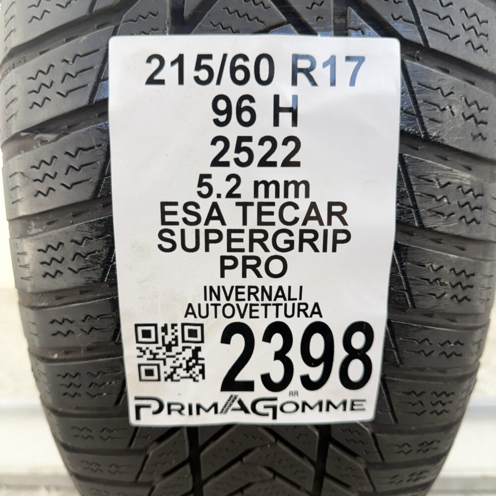 Gomma Usata 215 60 R17 96H Esa Tecar Supergrip Pro Invernale - immagine 3