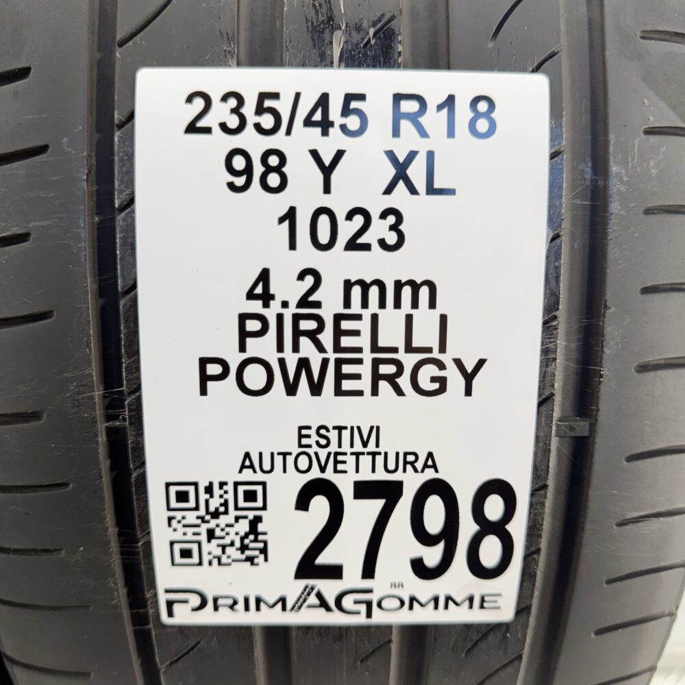 Gomme Usate 235 45 R18 XL 98Y Pirelli Powergy Estive - immagine 3
